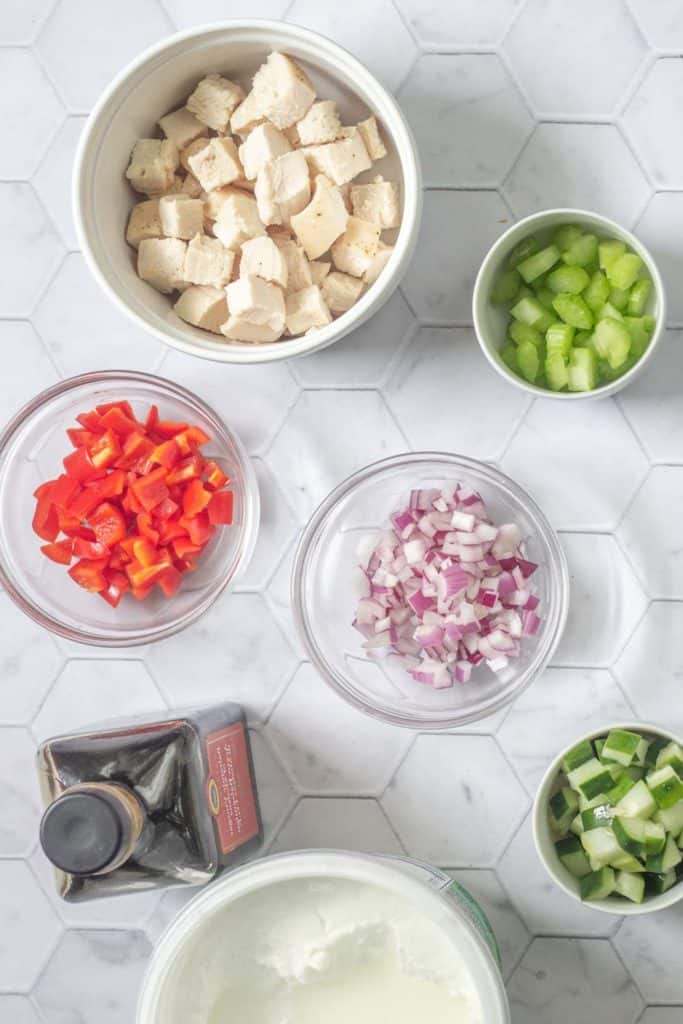 ingredients for chicken pasta salad