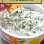 Easy recipe for green onion dip.