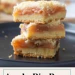 Stacked apple pie bars.