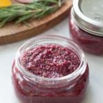 cranberry mustard in canning jars