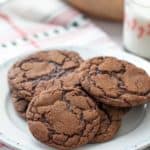 hot chocolate cookies on a plate