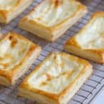 cooling rack with Starbucks cheese danishes