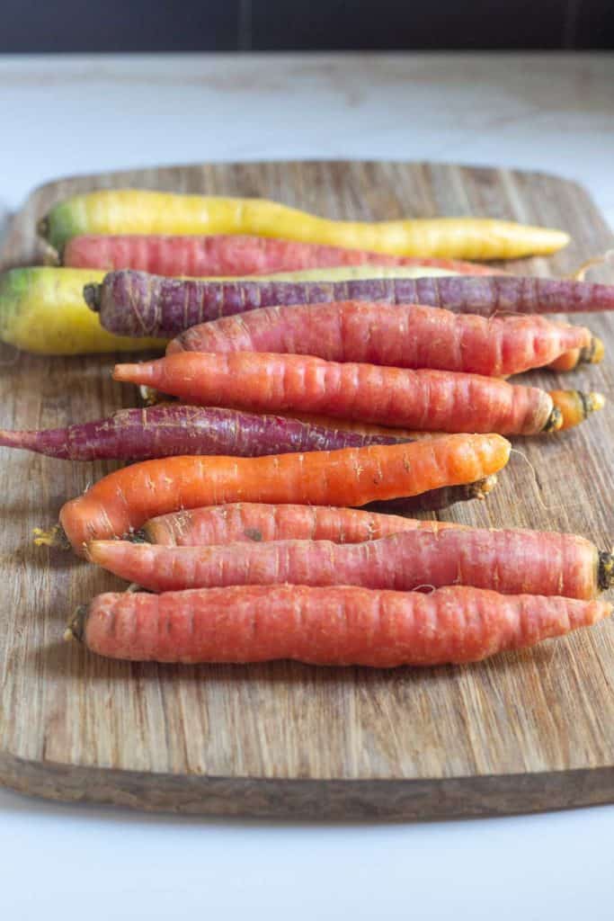 carrots on cutting board