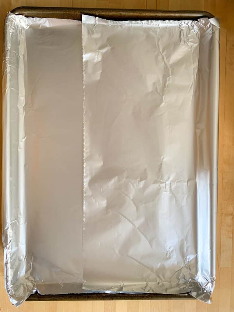 foil lined baking sheet