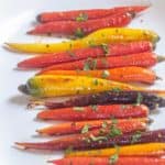 maple glazed carrots on plate