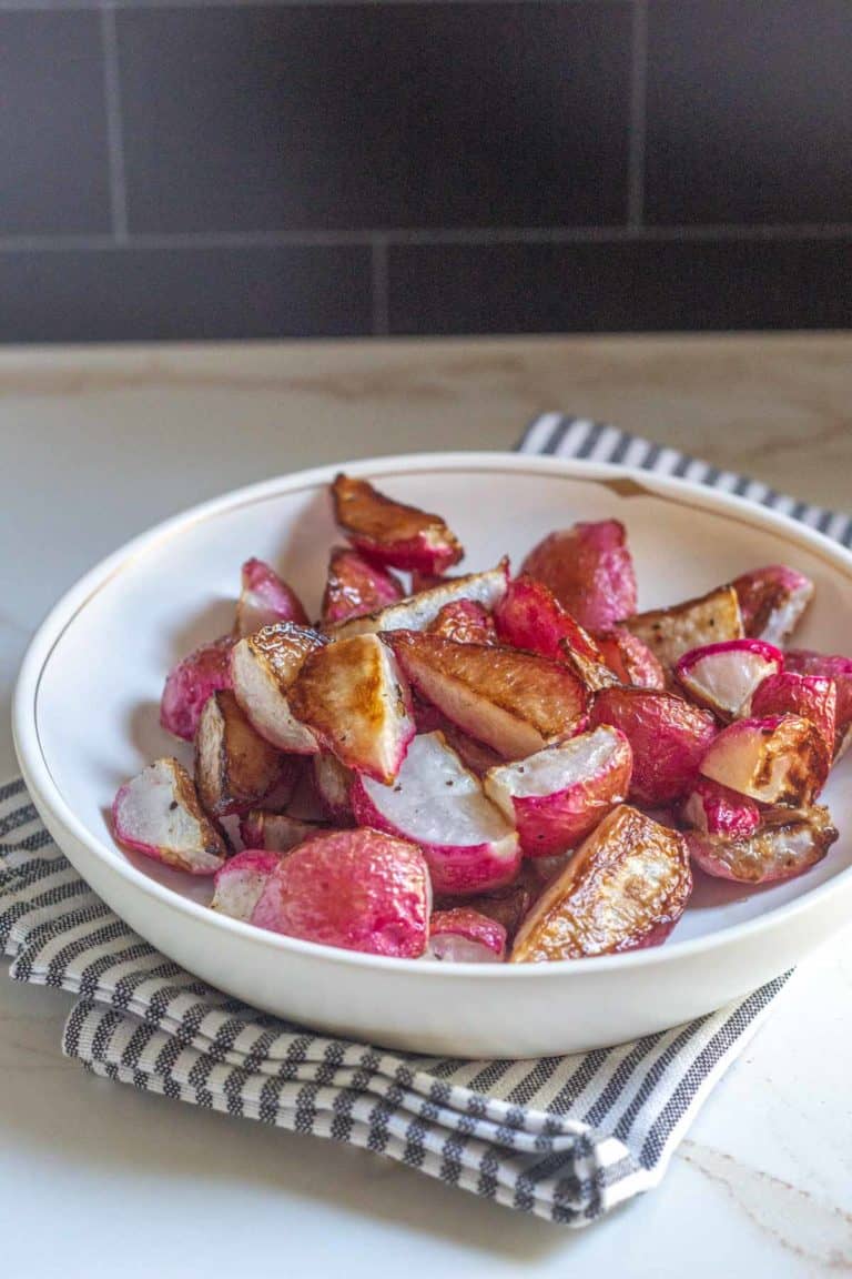roasted radishes in a bowl