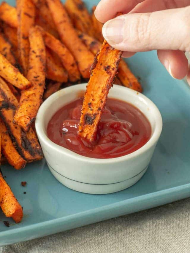 Baked Carrot Fries stetted