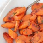 roasted carrots on white plate