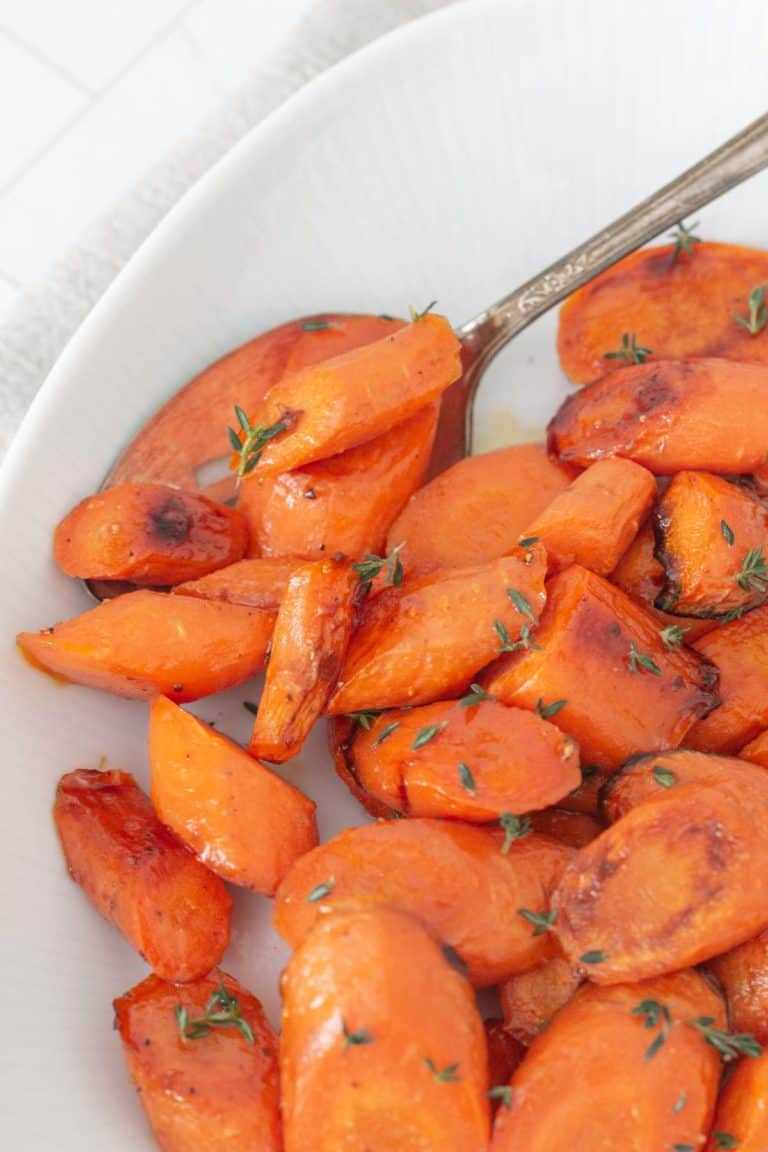 roasted carrots on white plate