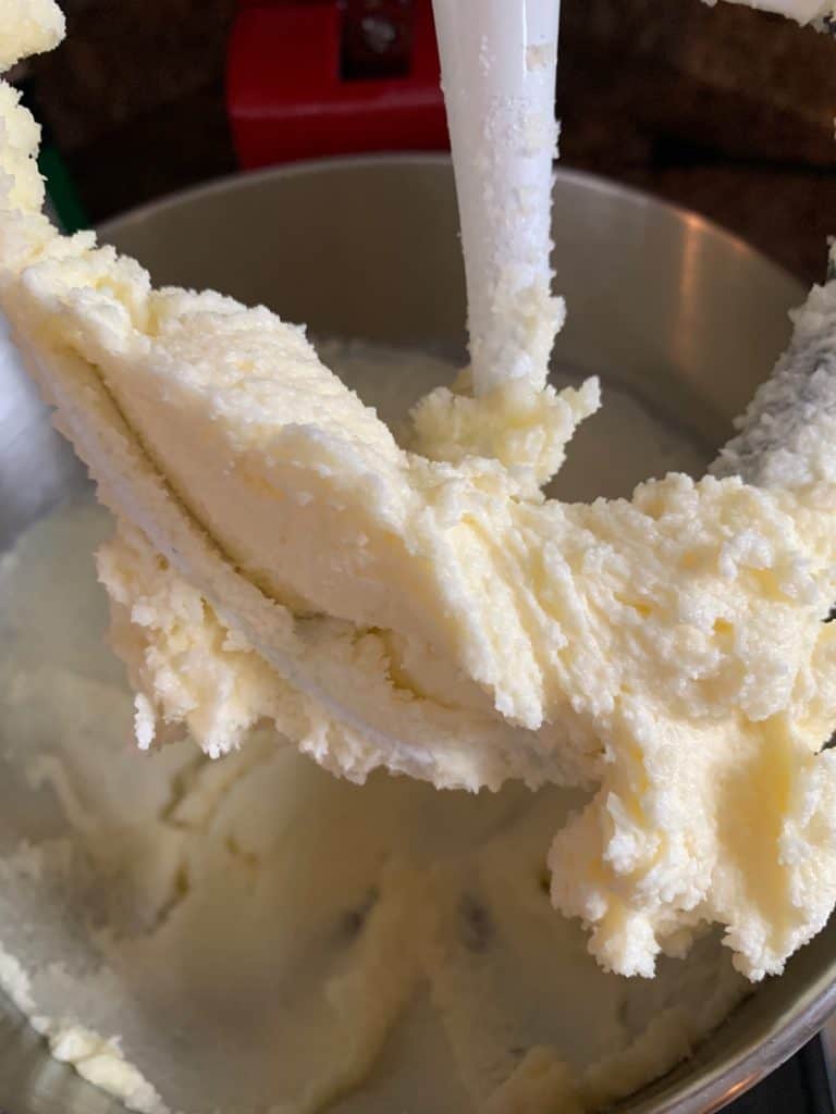 creamed butter and sugar