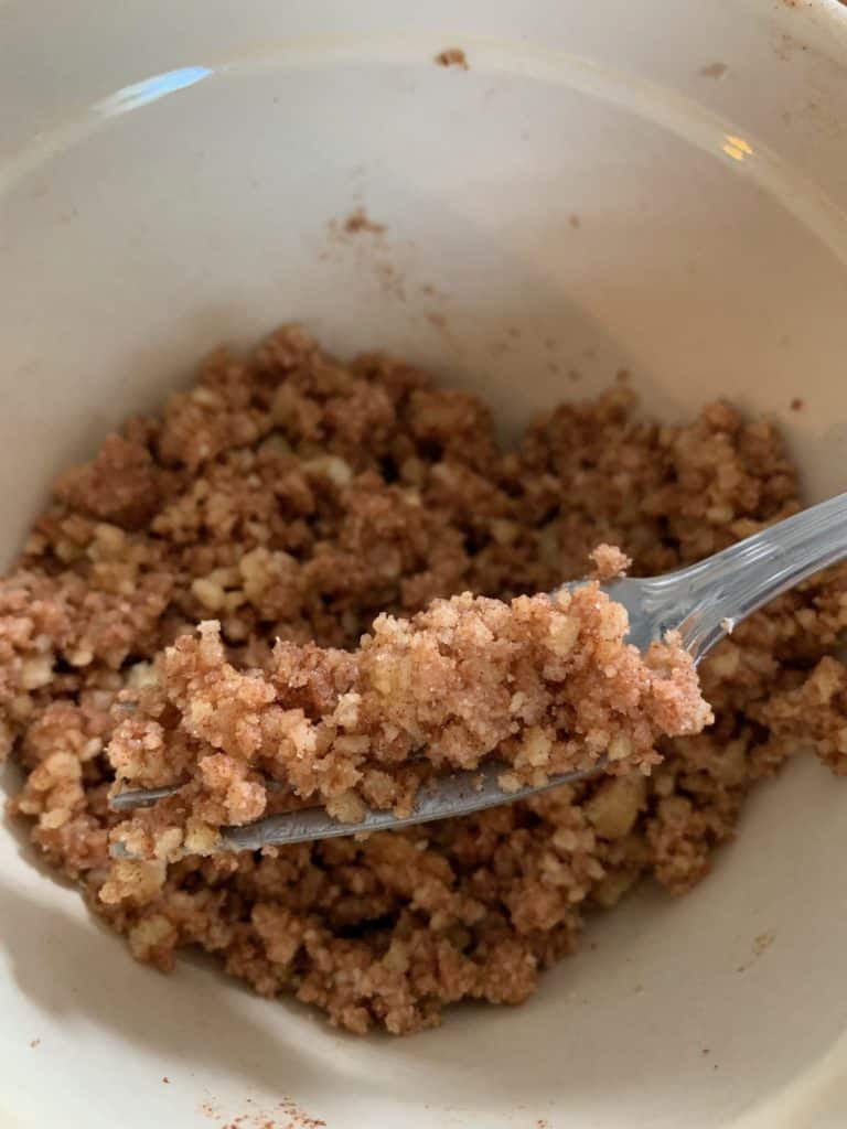 mixed cookie crumble in bowl