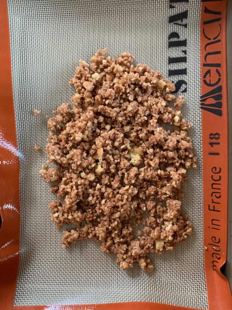 cookie crumble on sheet pan