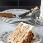 slice of snickerdoodle cake on plate