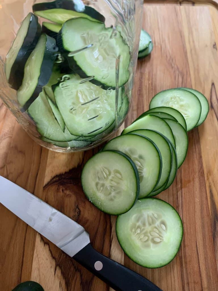 slicing cucumbers for pickles