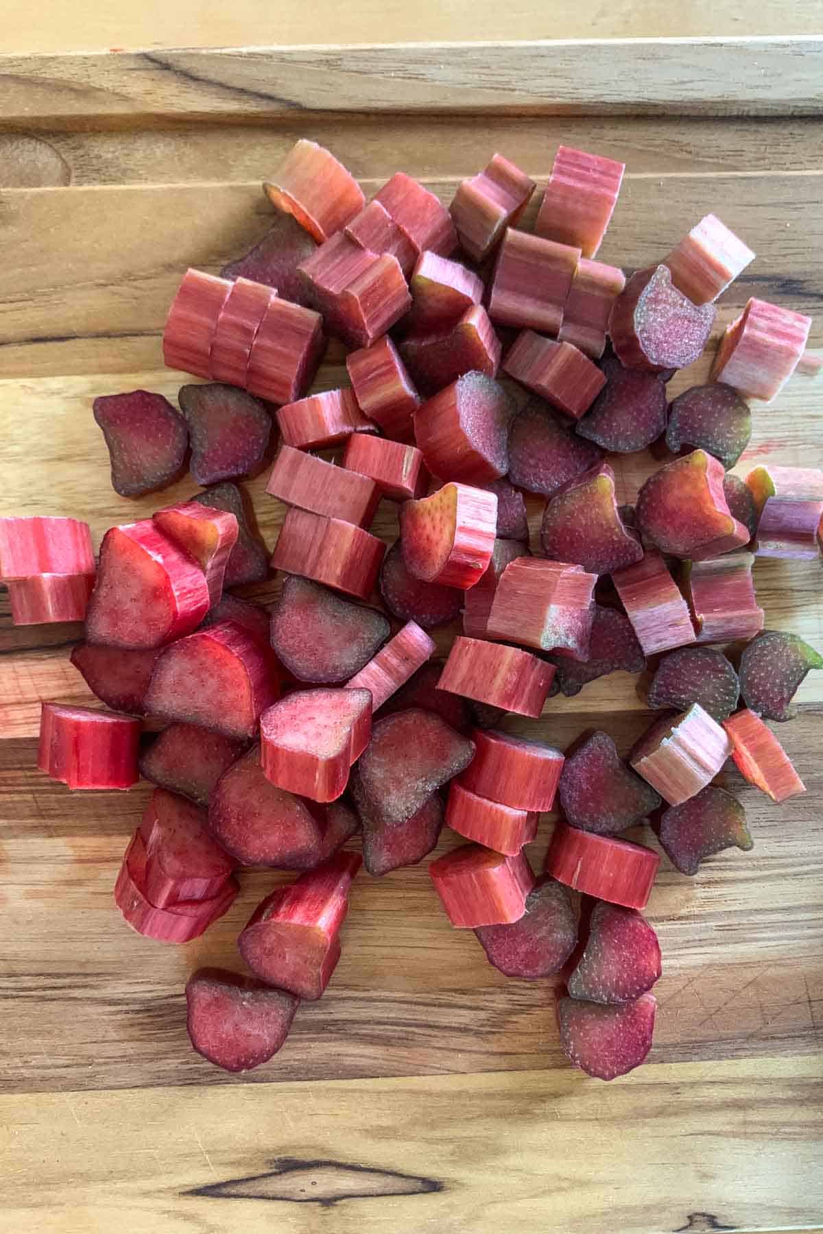 sliced rhubarb
