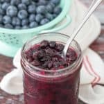 jar of blueberry pie filling