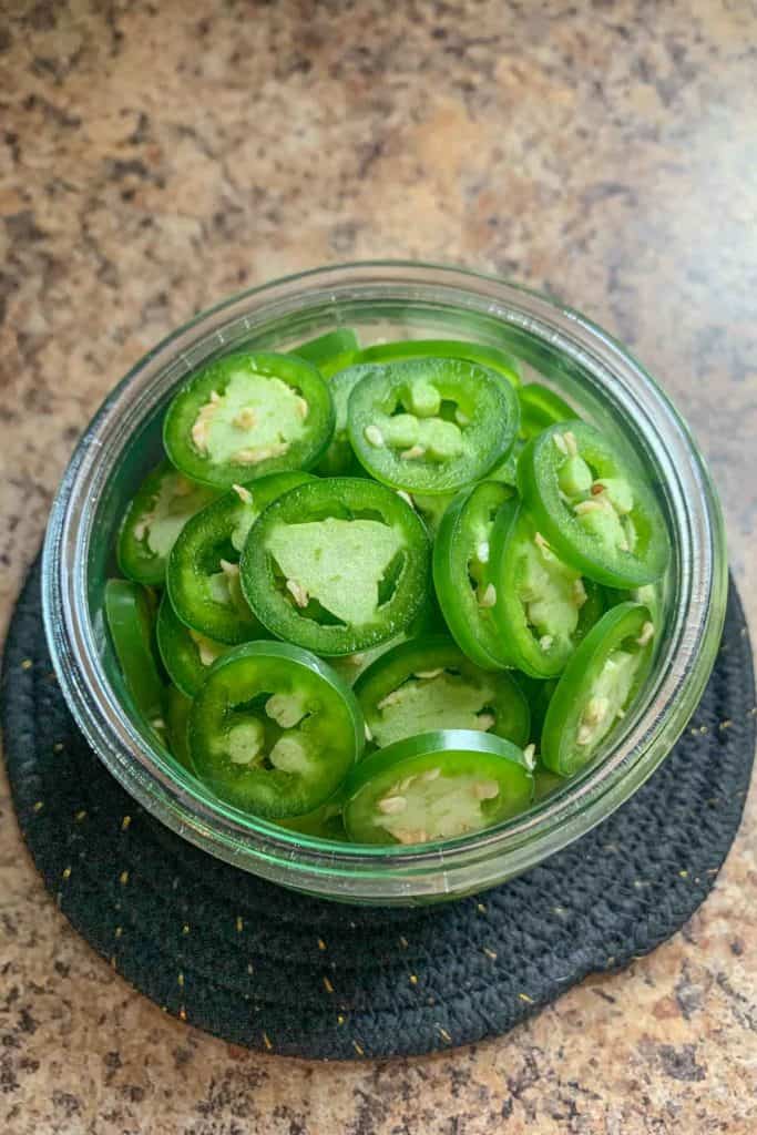 jalapeno slices in a jar