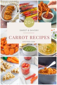 collage of carrot recipe images