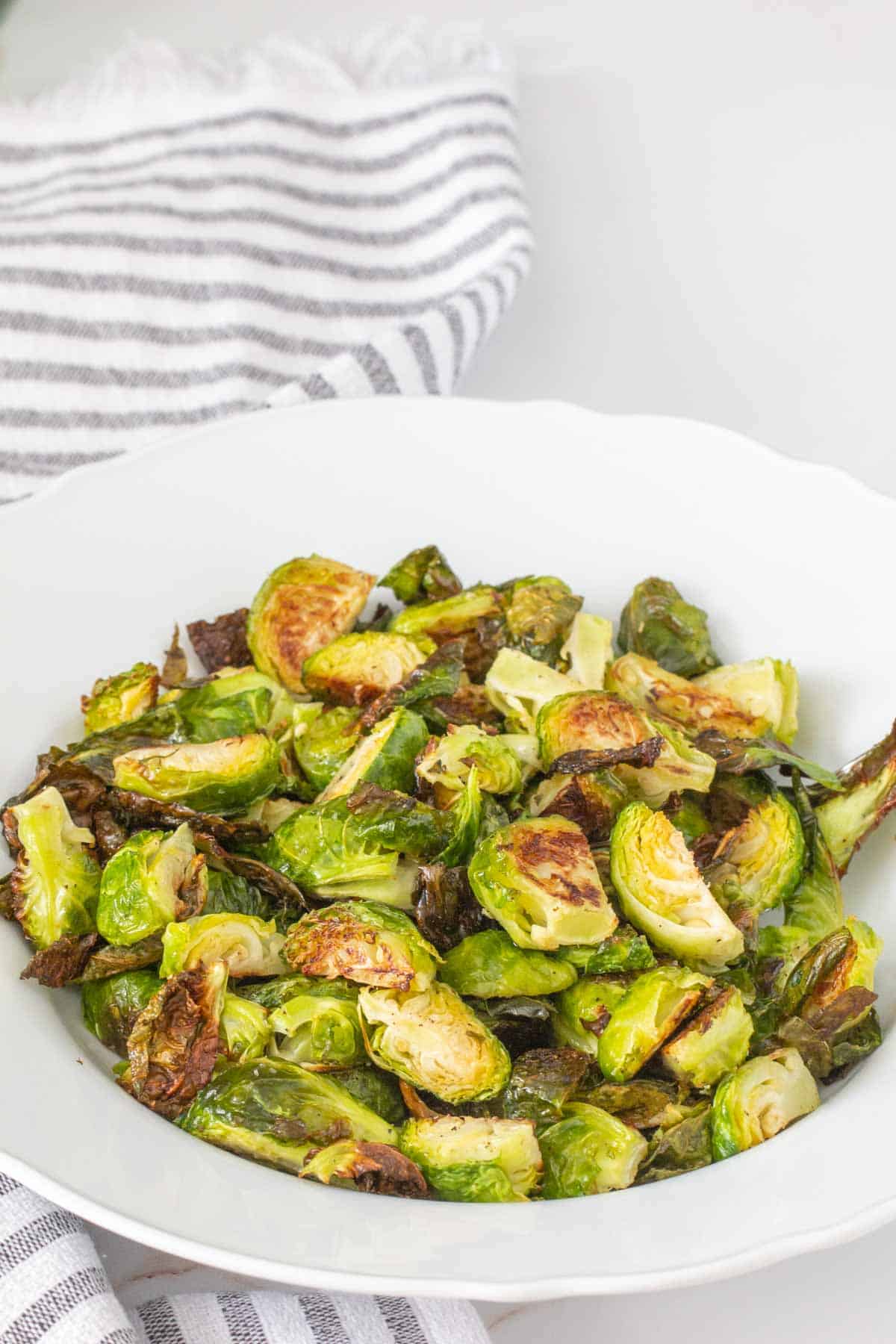 roasted brussels sprouts in a bowl