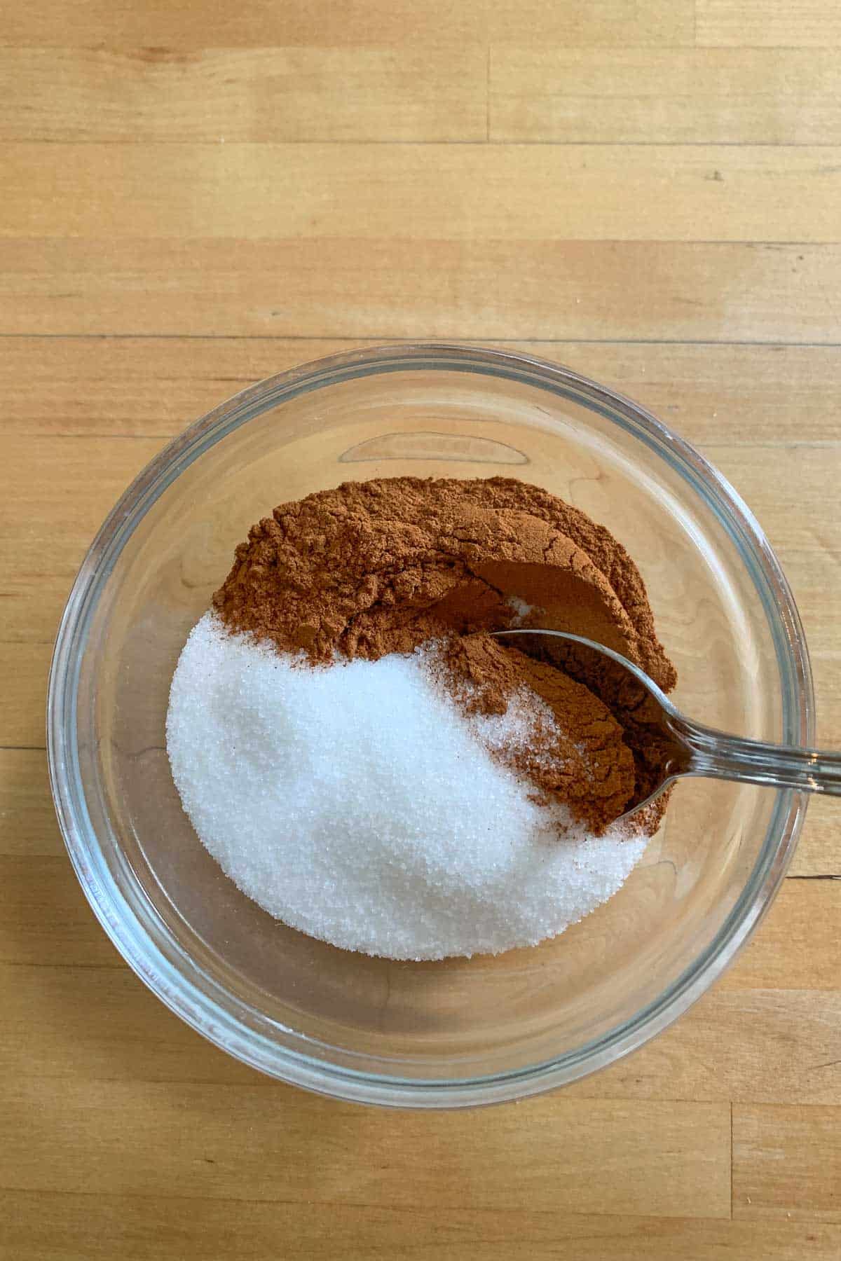 sugar and cinnamon in a bowl