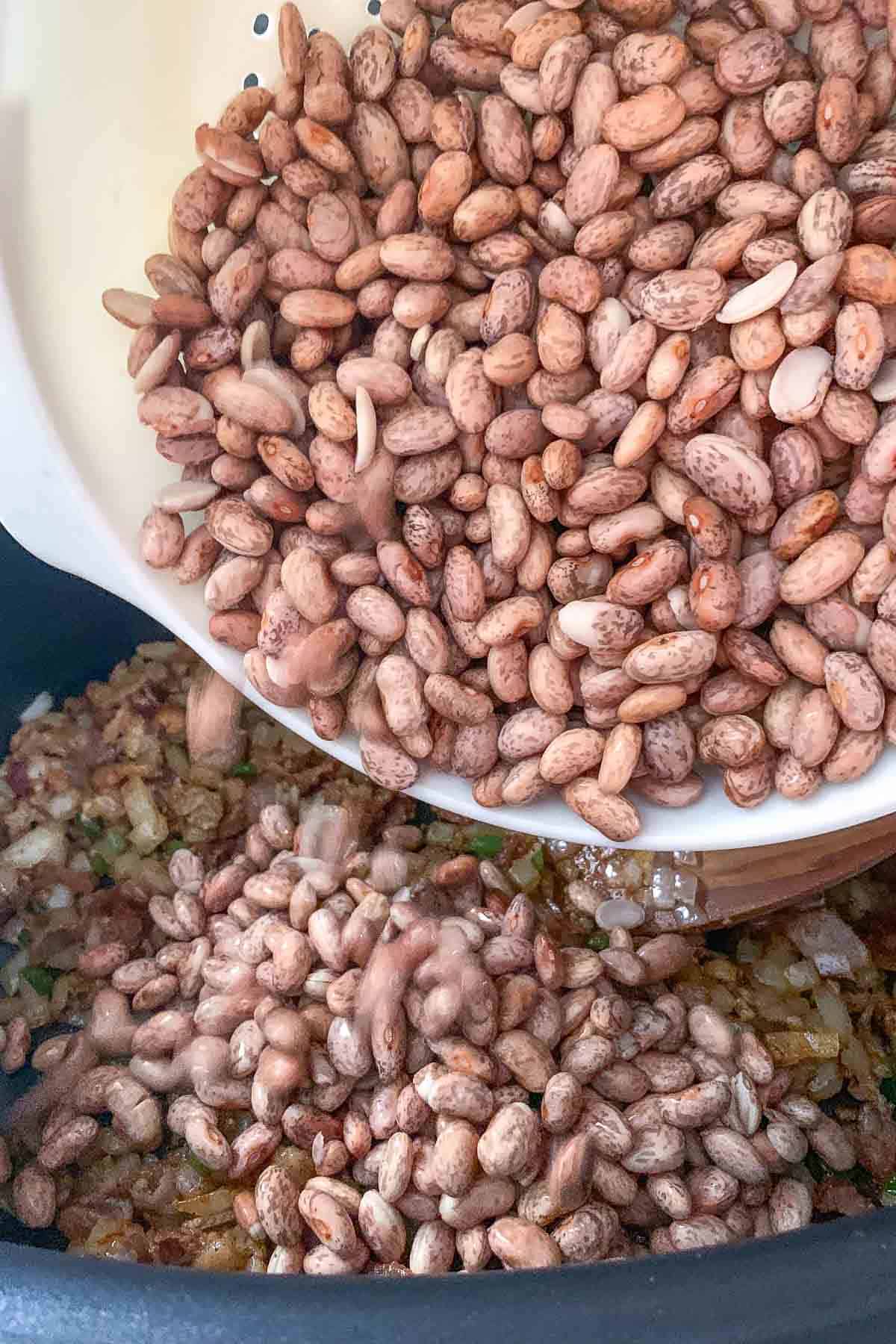 adding beans to slow cooker