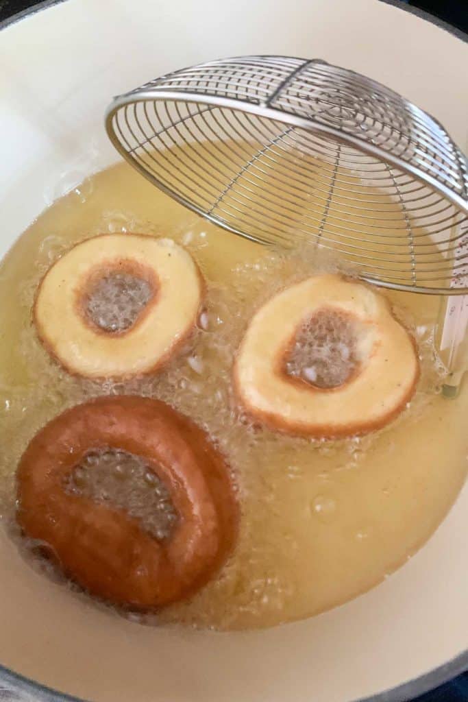 frying donuts