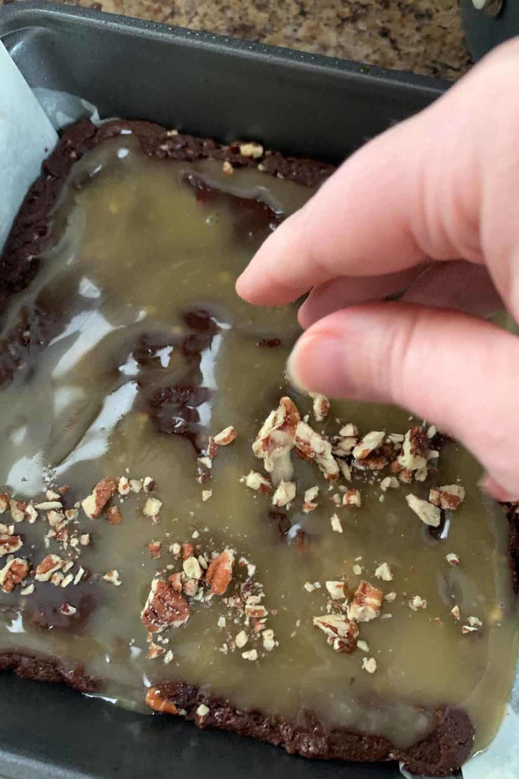 Turtle Brownies stetted