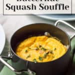 Easy to make butternut squash soup cooked in a skillet.