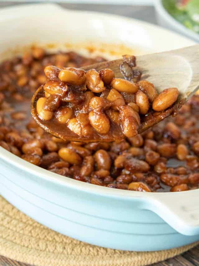 Easy Vegetarian Baked Beans stetted