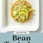 Refrigerated bean tostadas.