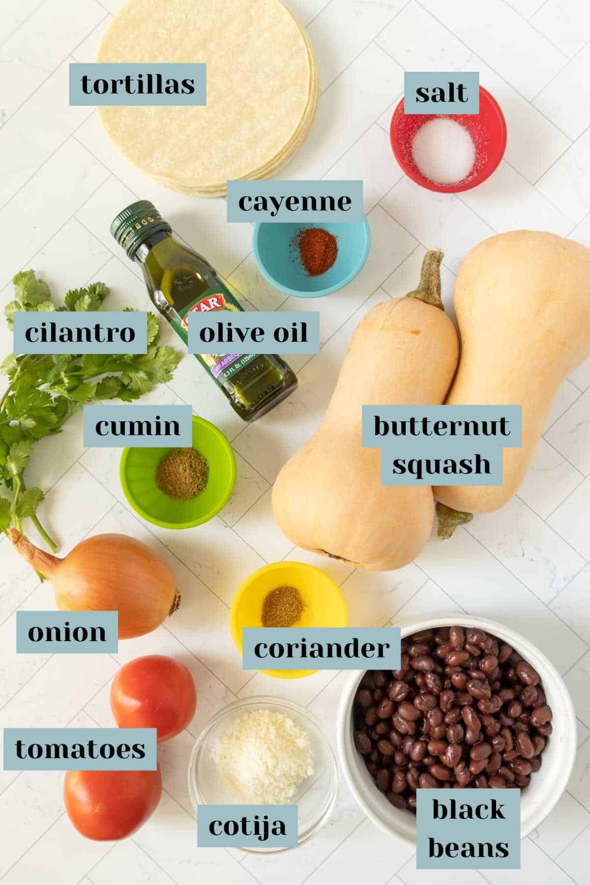 Ingredients for tacos.