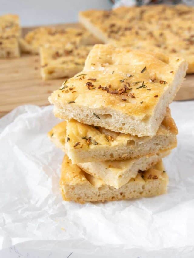 No Knead Focaccia with Herbs