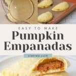 Easy to make pumpkin empanadas.