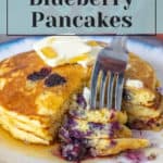 How to make the best blueberry pancakes with a twist of apple cinnamon oatmeal flavor.