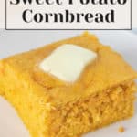 Easy to make apple cinnamon sweet potato cornbread.