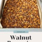 Easy homemade walnut brownies recipe with a twist of chili.