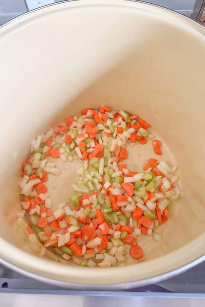 A bowl of chopped vegetables.