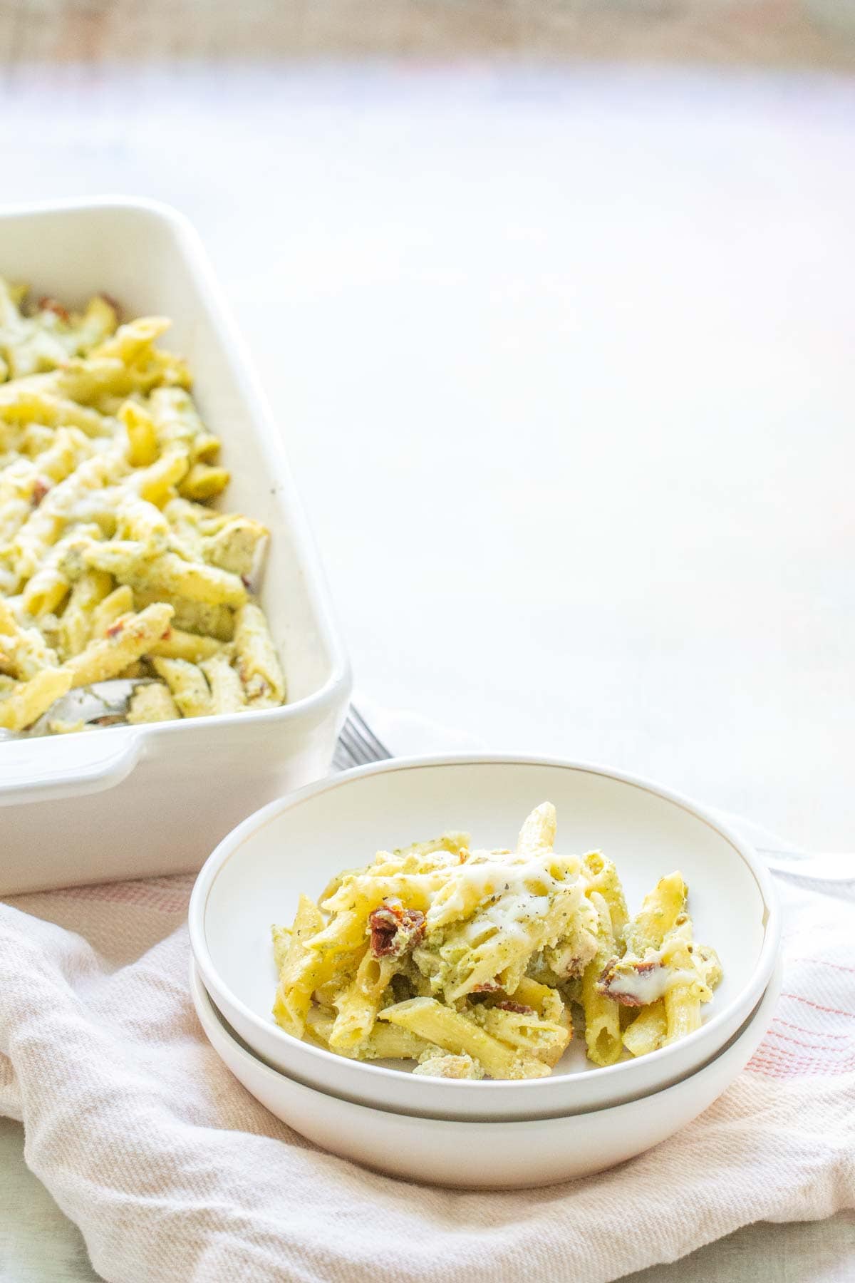 Baked Chicken Pesto Pasta