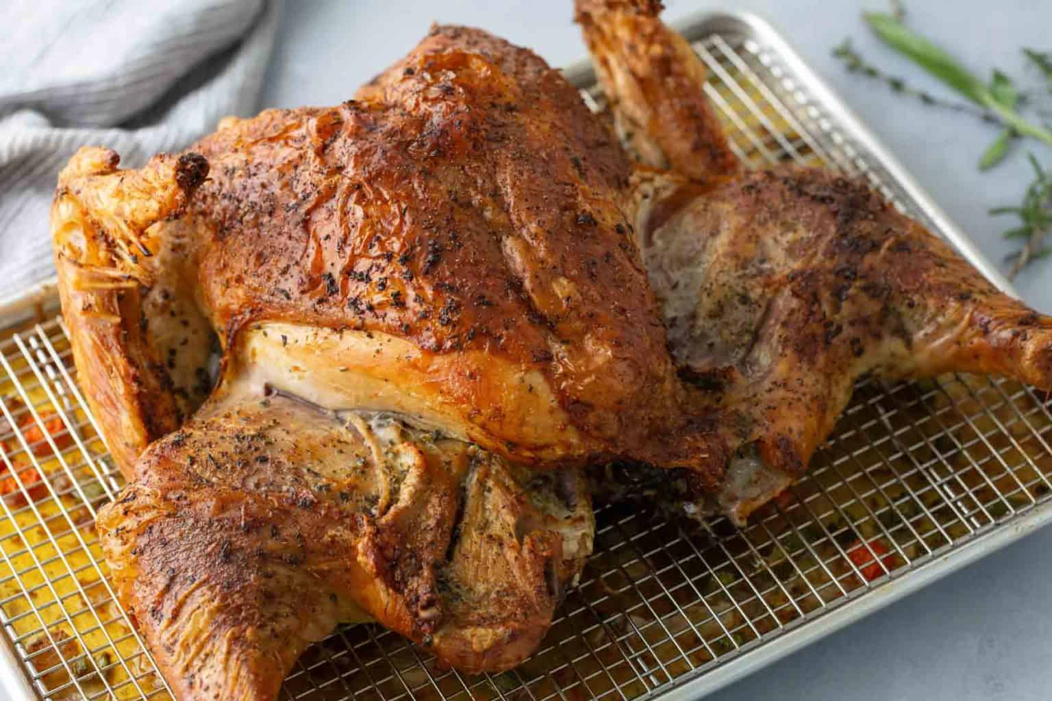 Juicy Roasted Spatchcock Turkey