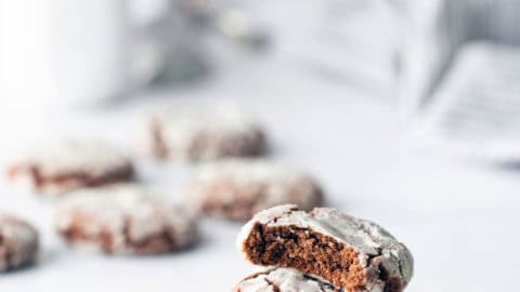 Peanut Butter Chocolate Crinkle Cookies
