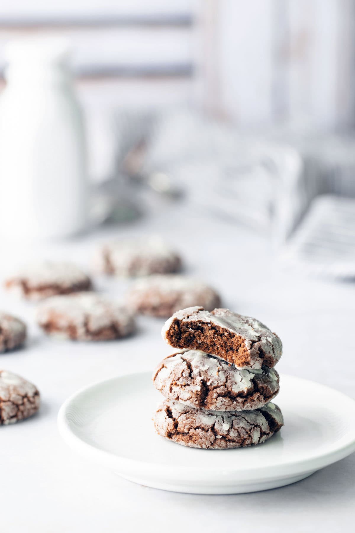 Peanut Butter Chocolate Crinkle Cookies