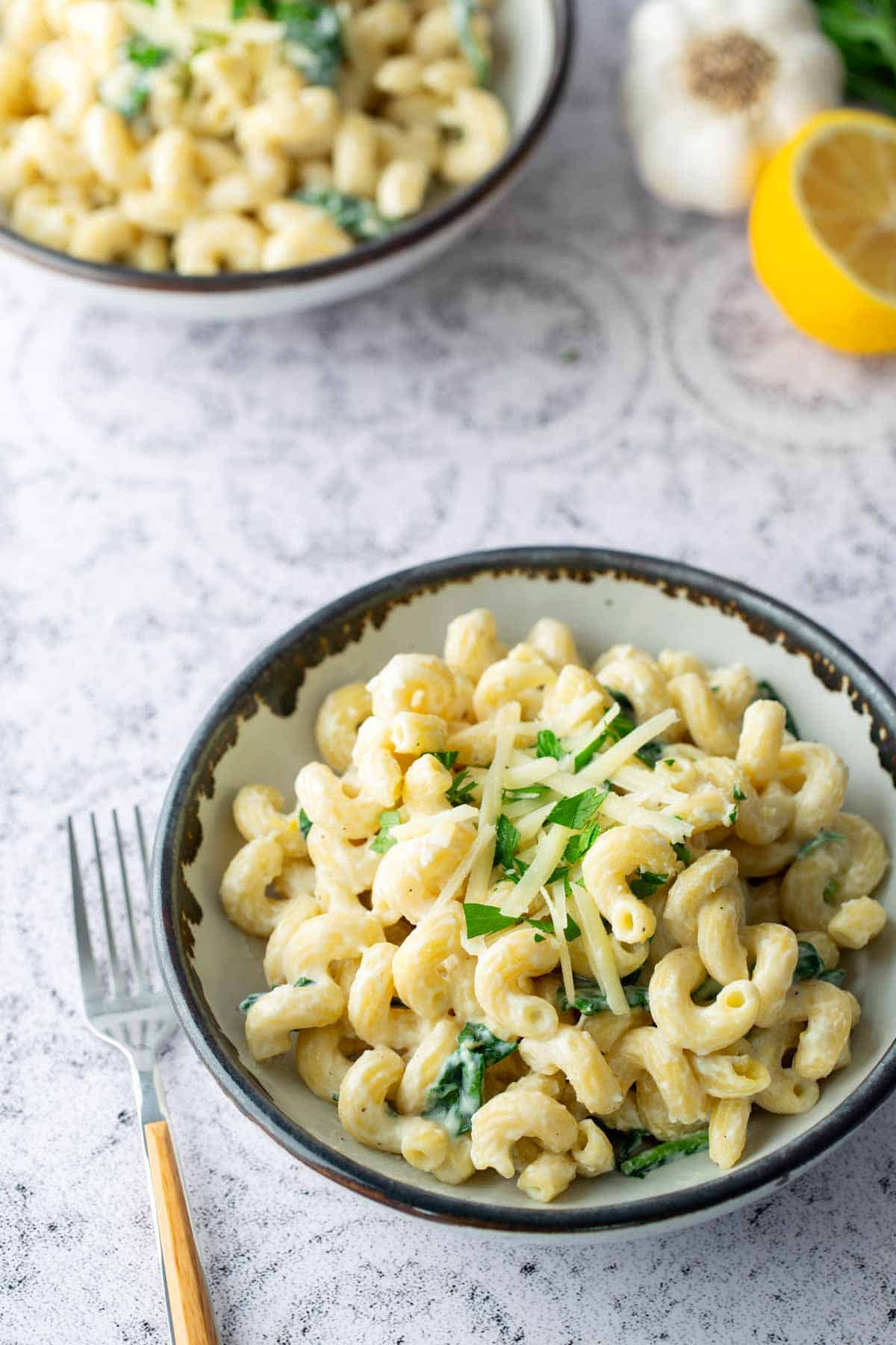 Lemon Ricotta Pasta with Spinach