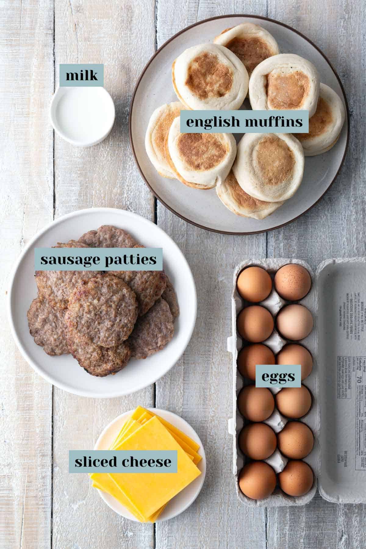 A group of plates of food.