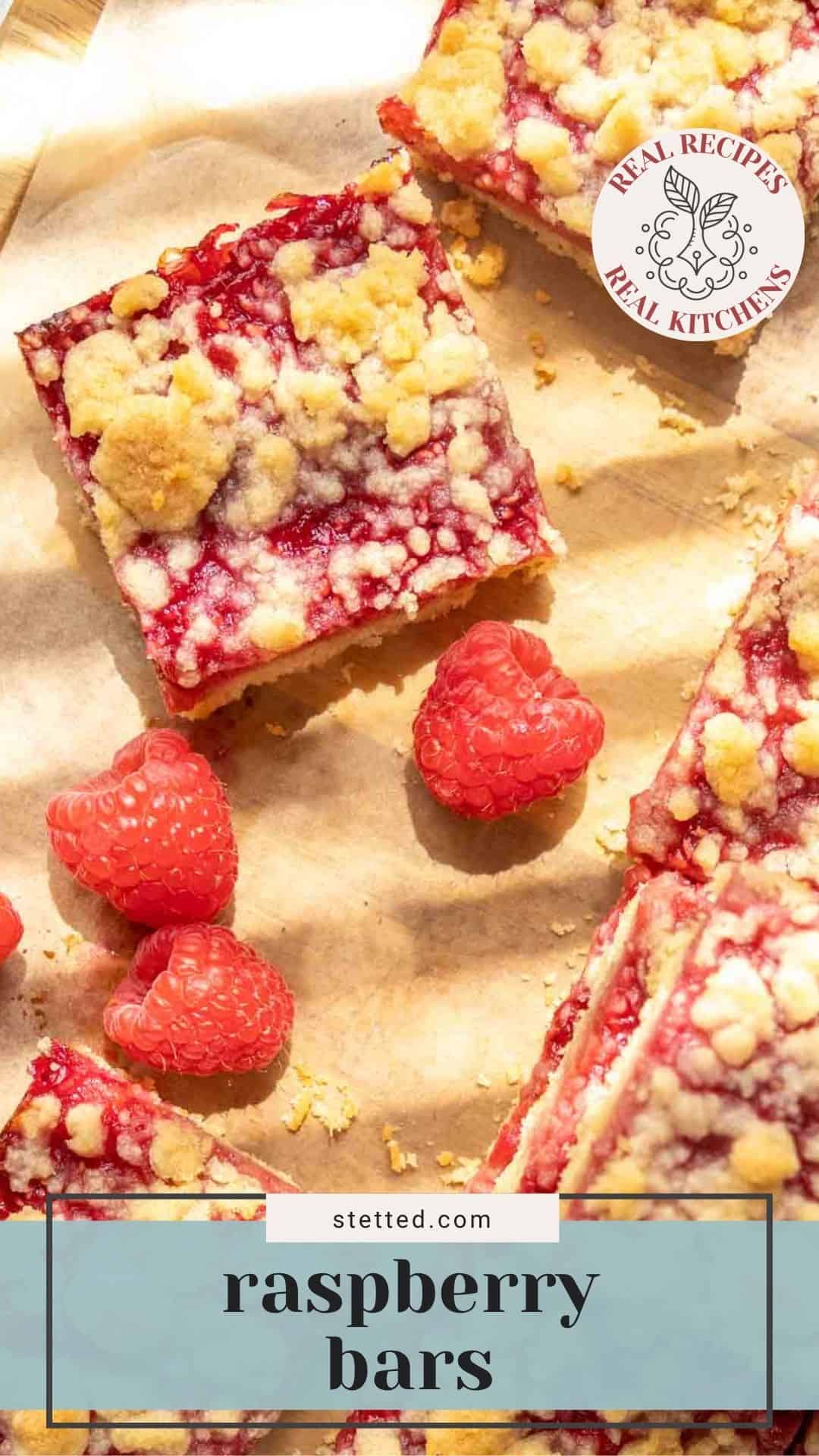 Raspberry Bars with Crumble Topping